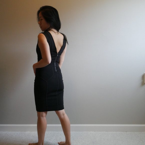 Body Con Black French Connection Dress Size 0 - Picture 6 of 8